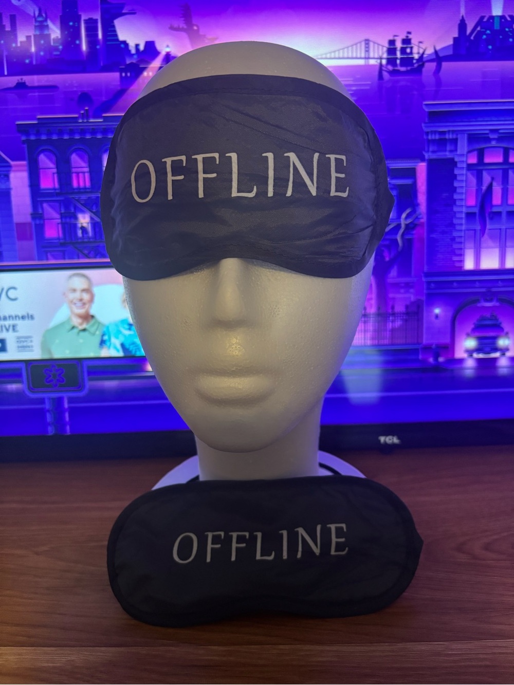OFFLINE Black Sleep Mask for VR & Relaxation